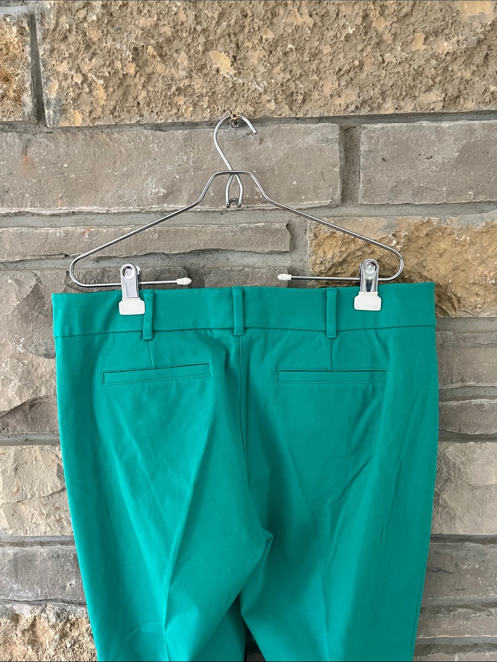 New York & Company The Whitney Pant Slim Leg Crop Size 14 Teal - Picture 8 of 13